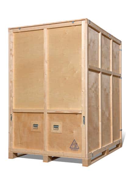 A 250 cubic feet wooden storage container