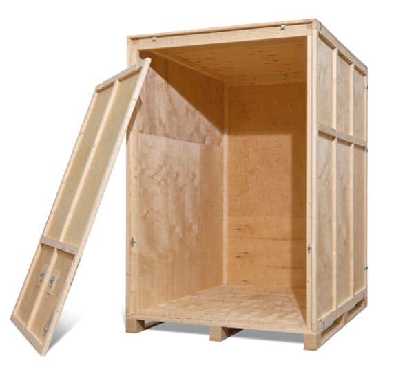 Inside a Northstar wooden storage container
